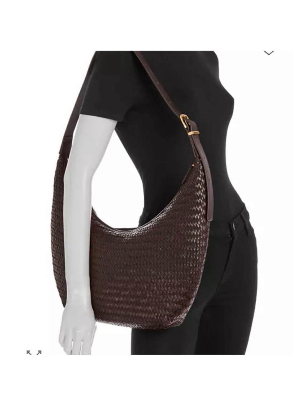 Madewell leather Essential
Curve Shoulder Bag in brown leather